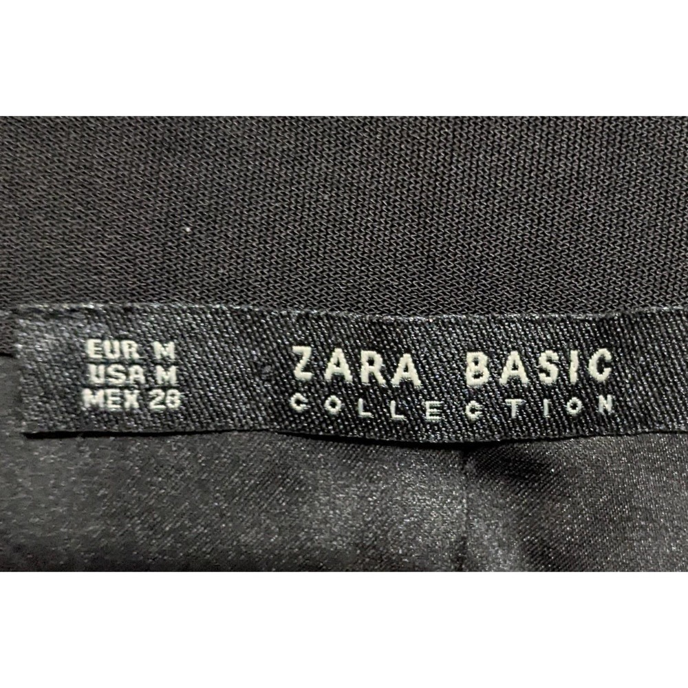 Zara Basic Collection M Black Ruffle Front Mini S… - image 3